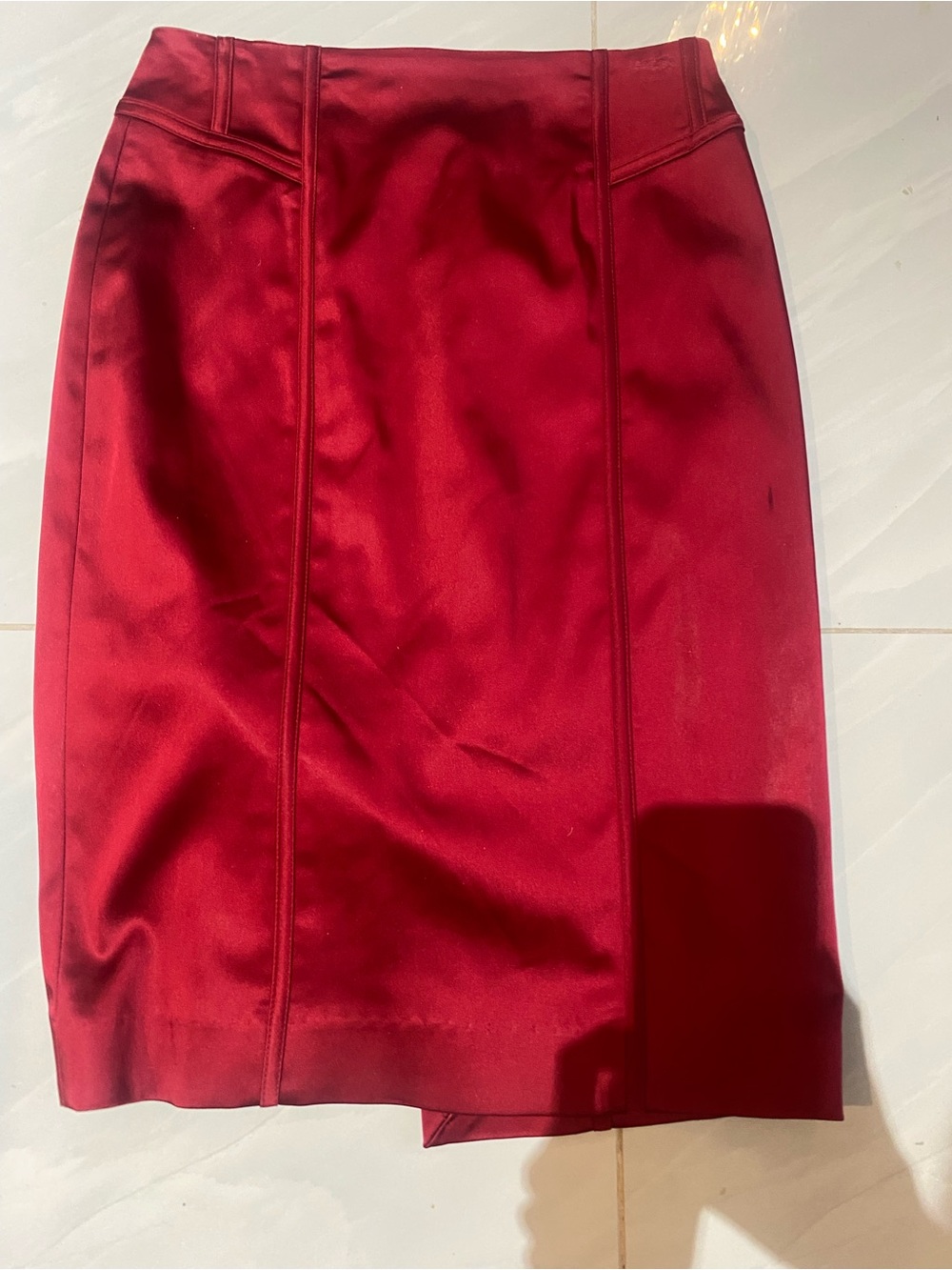 White House Black Market Burgundy Pencil Skirt
